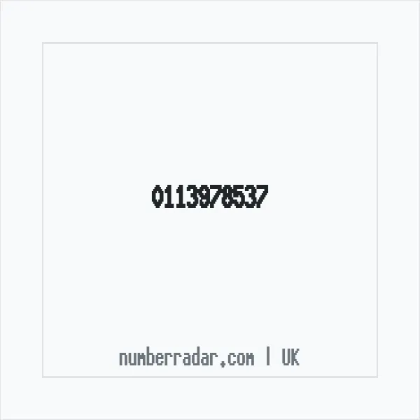 Reverse number check for +44 113978537 — who called me?