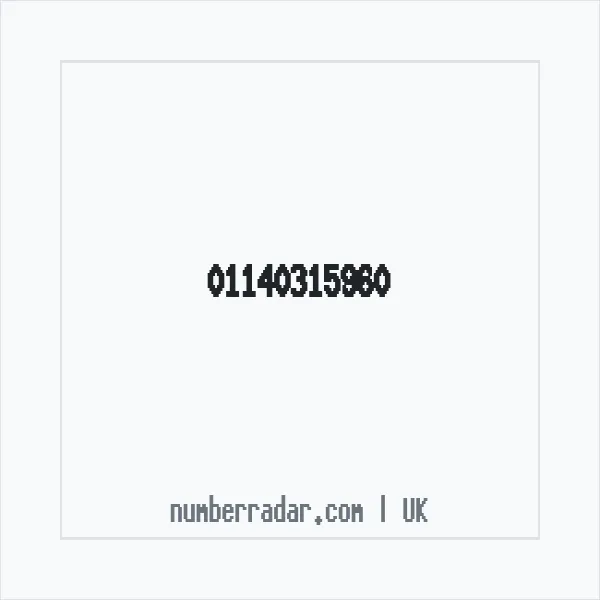 Reverse number check for +44 114 031 5960 — who called me?