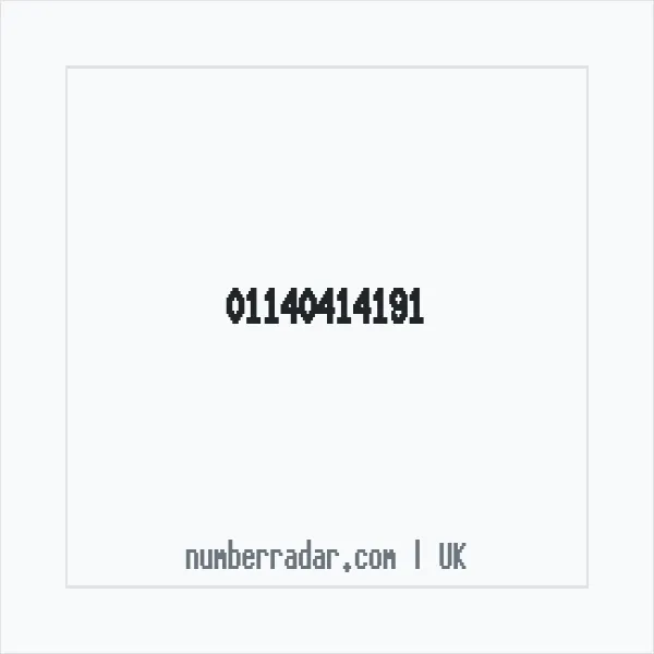 Reverse number check for +44 114 041 4191 — who called me?