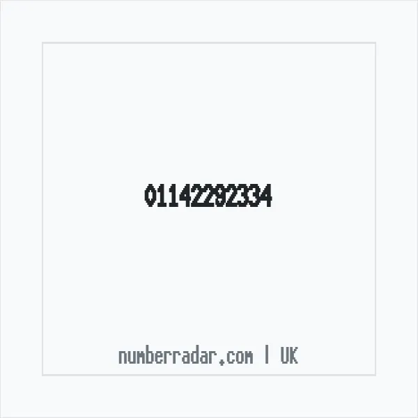 Reverse number check for +44 114 229 2334 — who called me?