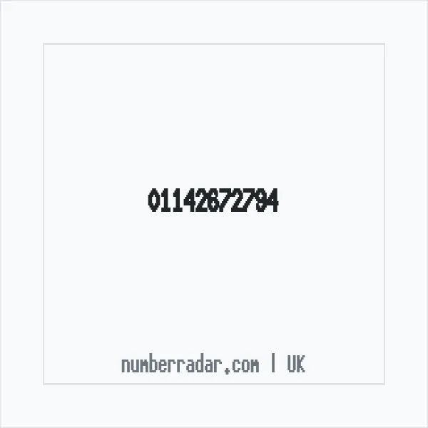 Reverse number check for +44 114 267 2794 — who called me?