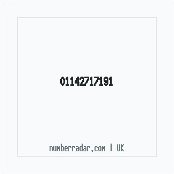 Reverse number check for +44 114 271 7191 — who called me?