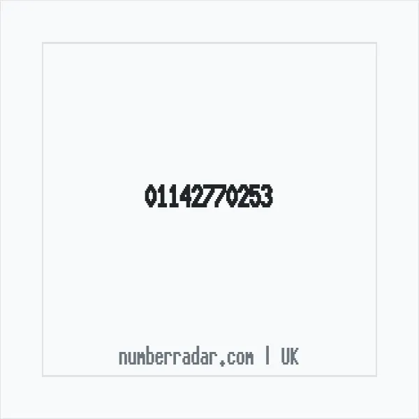 Reverse number check for +44 114 277 0253 — who called me?