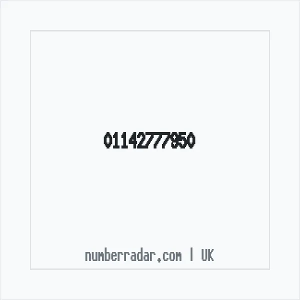 Reverse number check for +44 114 277 7950 — who called me?