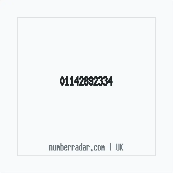 Reverse number check for +44 114 289 2334 — who called me?