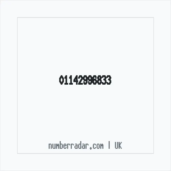 Reverse number check for +44 114 299 6833 — who called me?