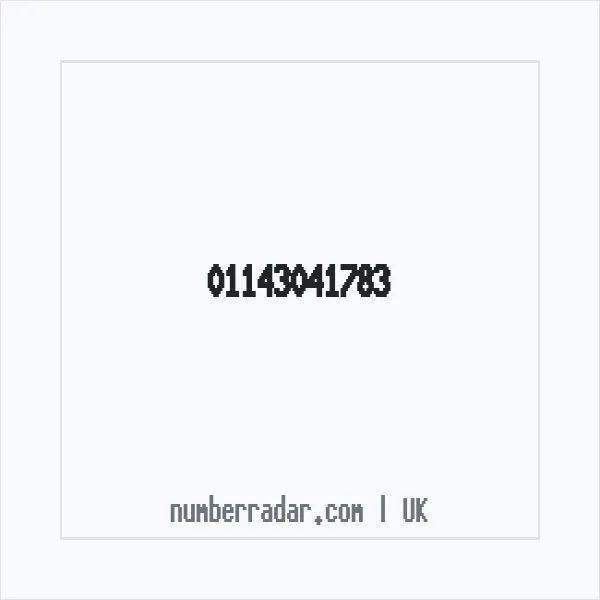 Reverse number check for +44 114 304 1783 — who called me?