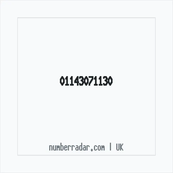 Reverse number check for +44 114 307 1130 — who called me?