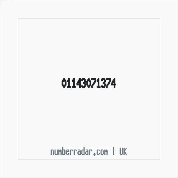 Reverse number check for +44 114 307 1374 — who called me?