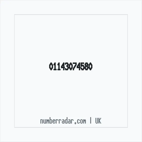 Reverse number check for +44 114 307 4580 — who called me?