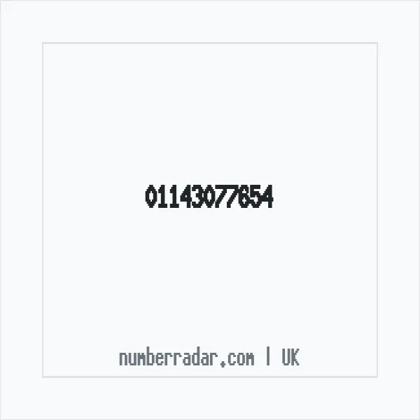 Reverse number check for +44 114 307 7654 — who called me?