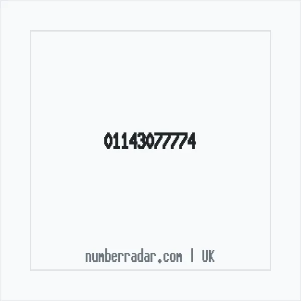 Reverse number check for +44 114 307 7774 — who called me?