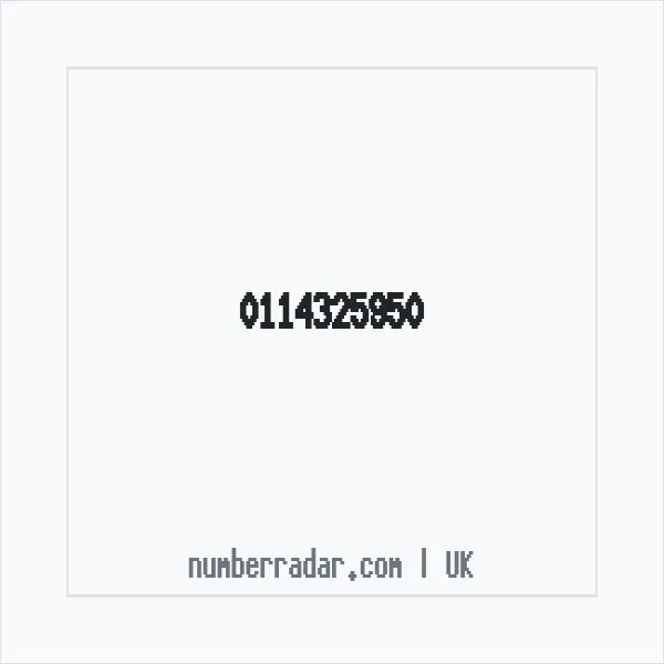 Reverse number check for +44 114325950 — who called me?
