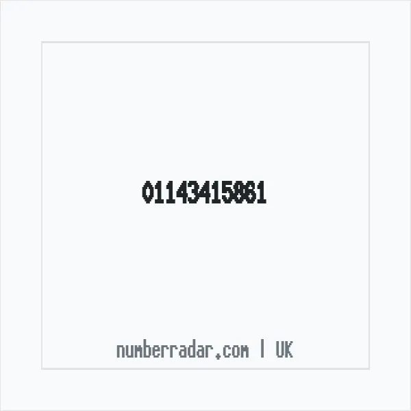 Reverse number check for +44 114 341 5861 — who called me?