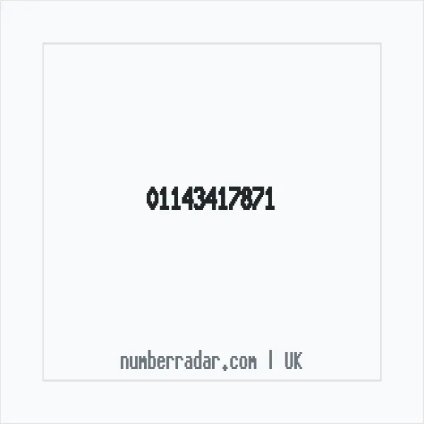 Reverse number check for +44 114 341 7871 — who called me?