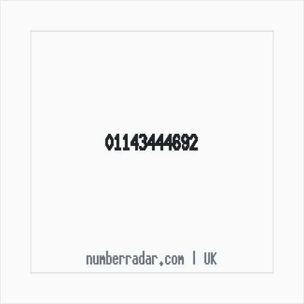 Reverse number check for +44 114 344 4692 — who called me?