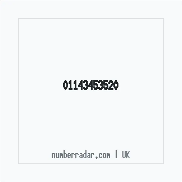 Reverse number check for +44 114 345 3520 — who called me?
