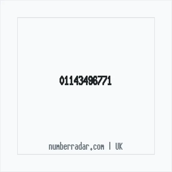 Reverse number check for +44 114 349 6771 — who called me?