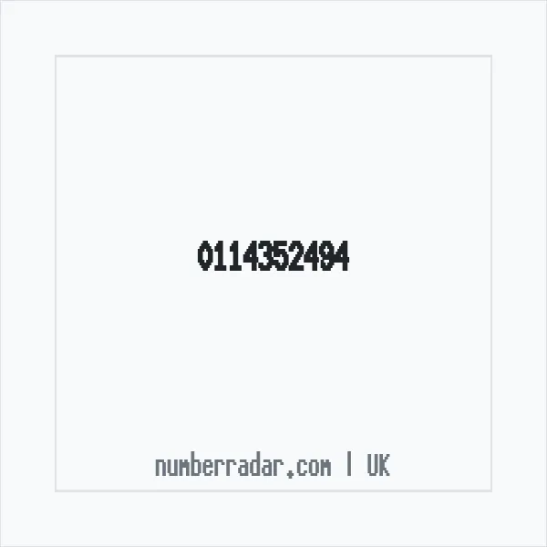 Reverse number check for +44 114352494 — who called me?