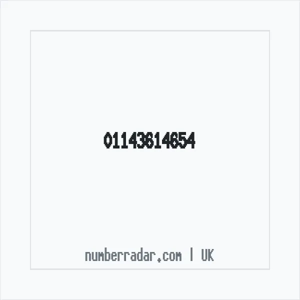 Reverse number check for +44 114 361 4654 — who called me?