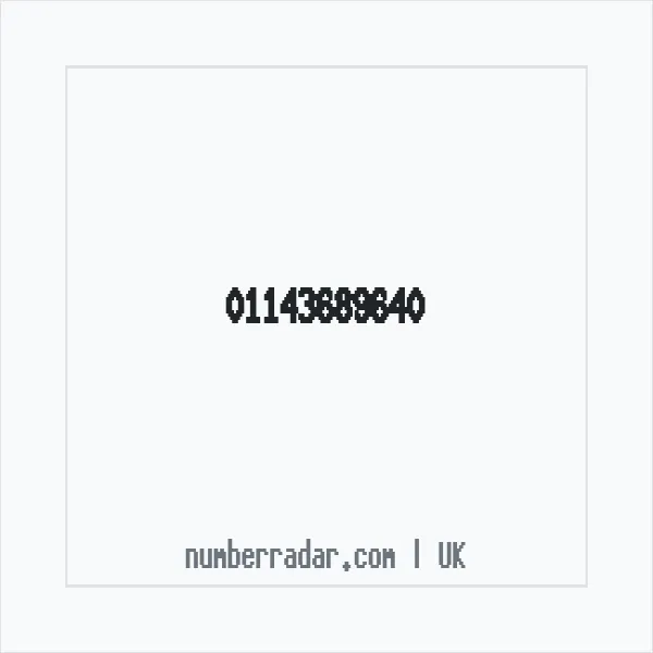 Reverse number check for +44 114 368 9640 — who called me?