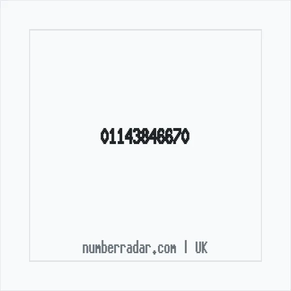 Reverse number check for +44 114 384 6670 — who called me?