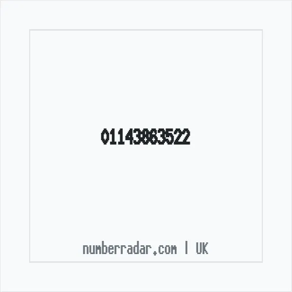 Reverse number check for +44 114 386 3522 — who called me?