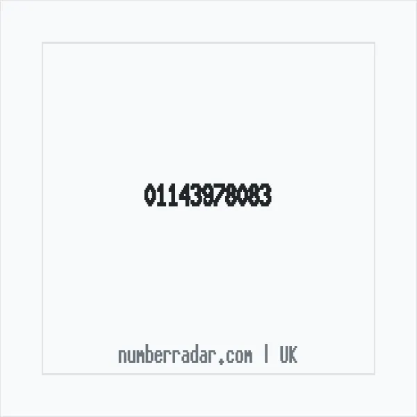 Reverse number check for +44 114 397 8083 — who called me?
