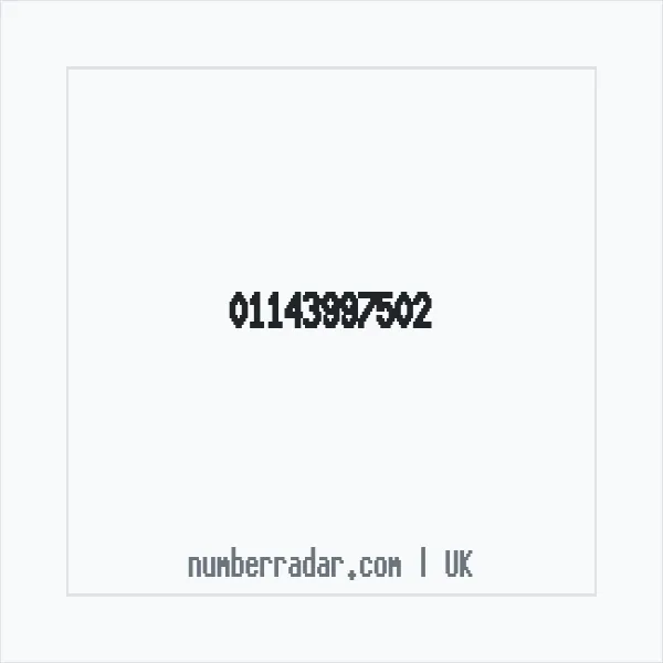 Reverse number check for +44 114 399 7502 — who called me?