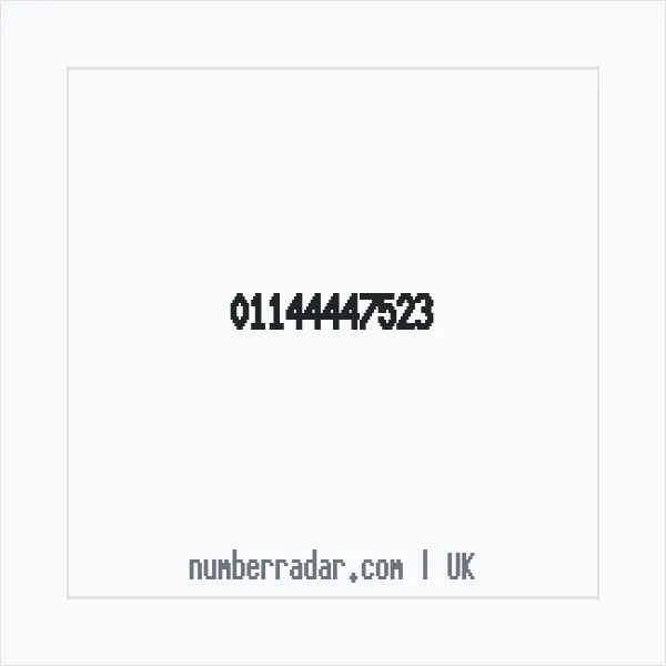 Reverse number check for +44 114 444 7523 — who called me?