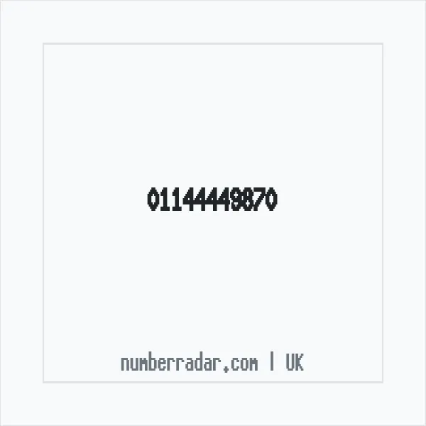 Reverse number check for +44 114 444 9870 — who called me?