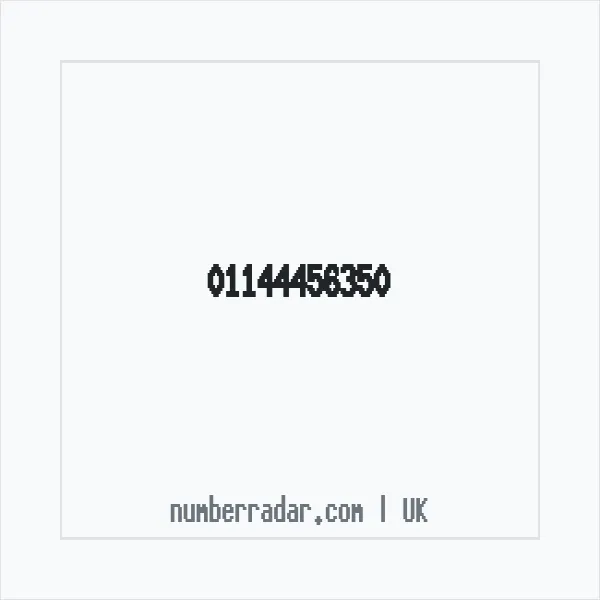 Reverse number check for +44 114 445 6350 — who called me?