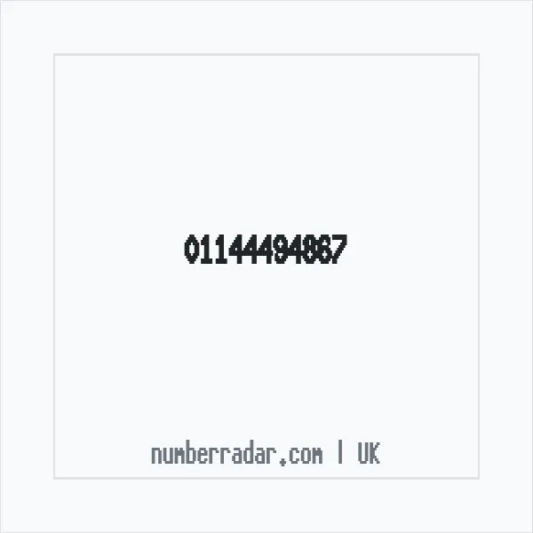 Reverse number check for +44 114 449 4867 — who called me?