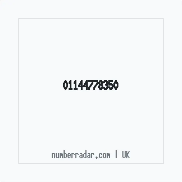Reverse number check for +44 114 477 8350 — who called me?