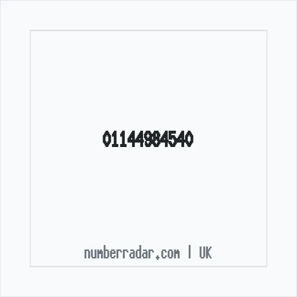 Reverse number check for +44 114 498 4540 — who called me?