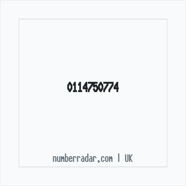 Reverse number check for +44 114750774 — who called me?