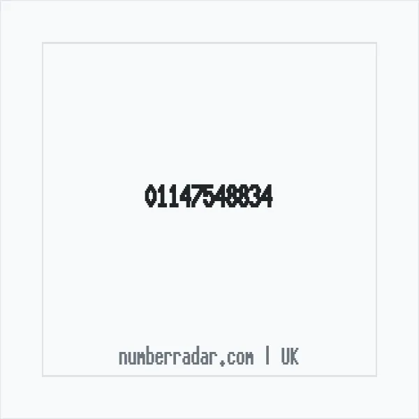 Reverse number check for +44 114 754 8834 — who called me?