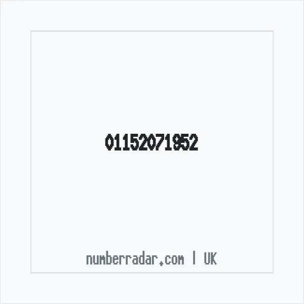 Reverse number check for +44 115 207 1952 — who called me?