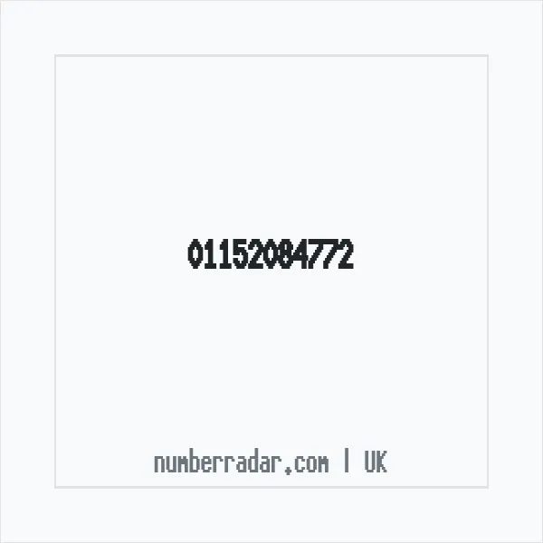 Reverse number check for +44 115 208 4772 — who called me?