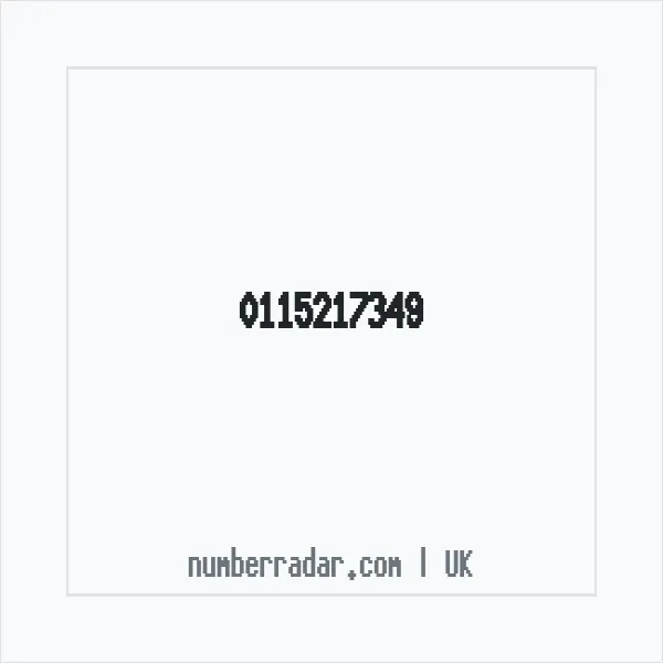 Reverse number check for +44 115217349 — who called me?