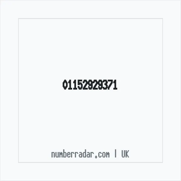 Reverse number check for +44 115 292 9371 — who called me?
