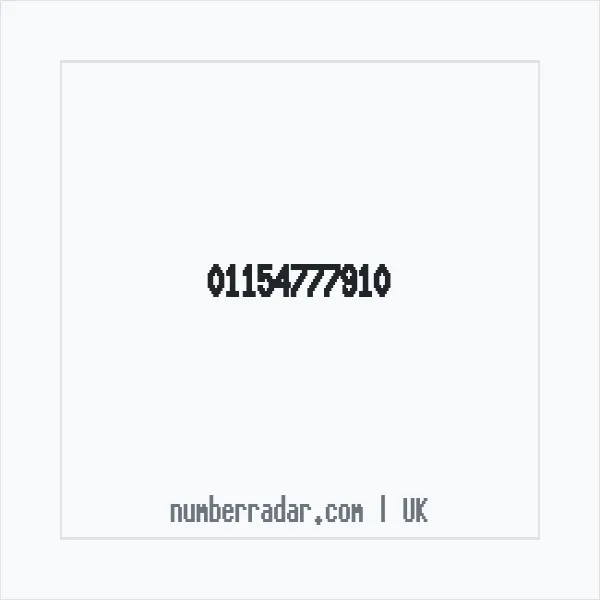 Reverse number check for +44 115 477 7910 — who called me?