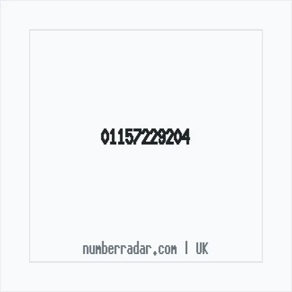 Reverse number check for +44 115 722 9204 — who called me?