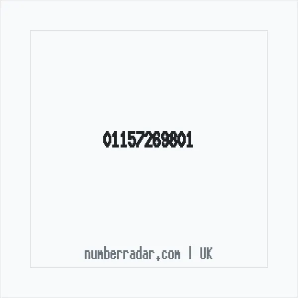 Reverse number check for +44 115 726 9801 — who called me?
