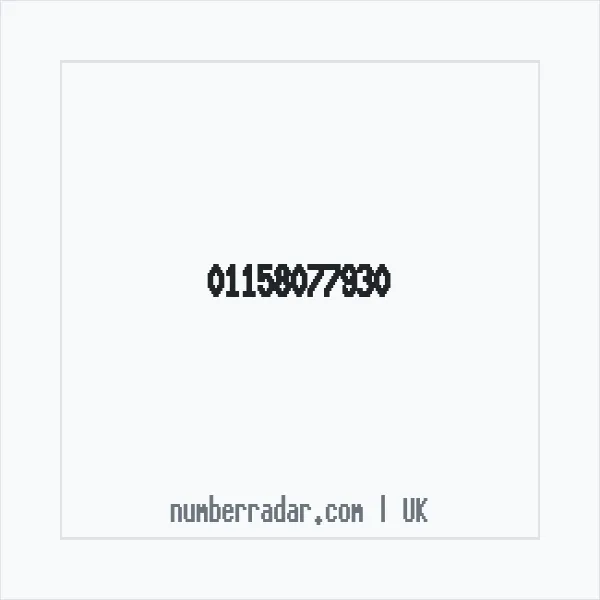 Reverse number check for +44 115 807 7930 — who called me?