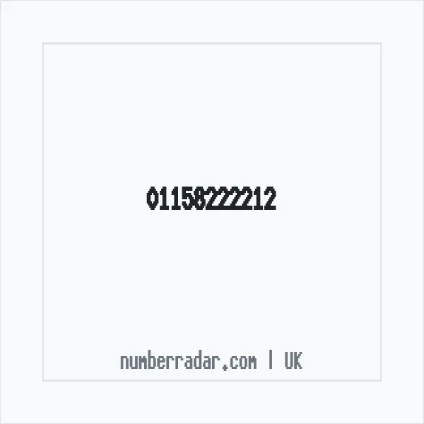 Reverse number check for +44 115 822 2212 — who called me?