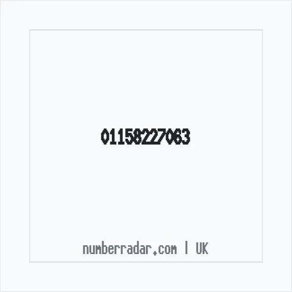 Reverse number check for +44 115 822 7063 — who called me?