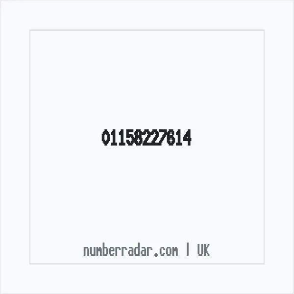 Reverse number check for +44 115 822 7614 — who called me?