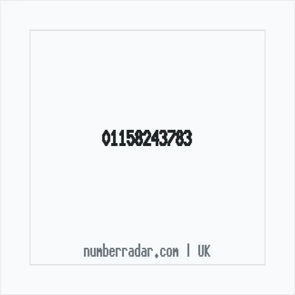 Reverse number check for +44 115 824 3783 — who called me?