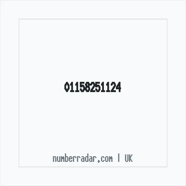 Reverse number check for +44 115 825 1124 — who called me?